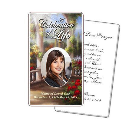 Tuscany Prayer Card Template - The Funeral Program Site