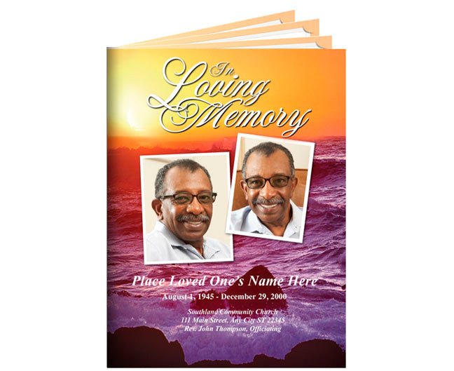 Twilight Funeral Booklet Template - The Funeral Program Site