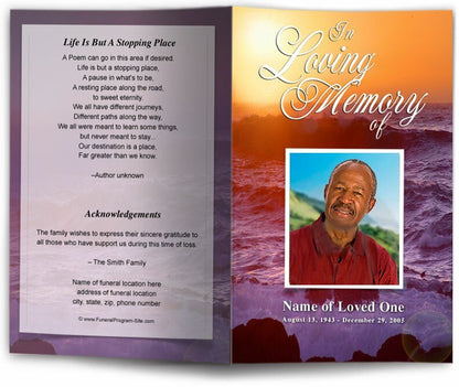 Twilight Funeral Program Template - The Funeral Program Site