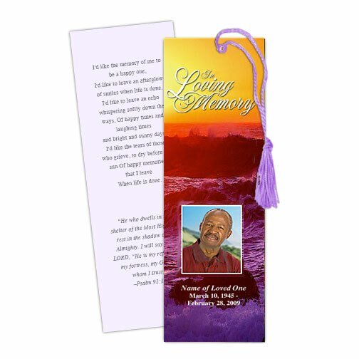 Twilight Memorial Bookmark Template - The Funeral Program Site