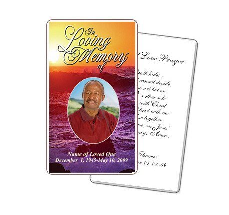 Twilight Prayer Card Template - The Funeral Program Site