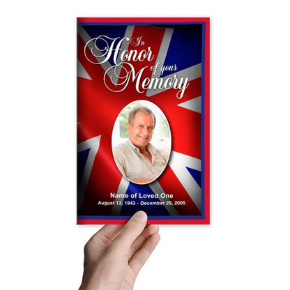 UK Flag Funeral Program Template - The Funeral Program Site