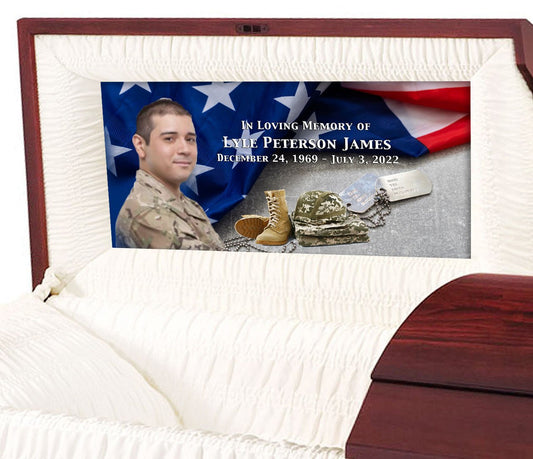 U.S. Army Custom Casket Panel Insert - The Funeral Program Site