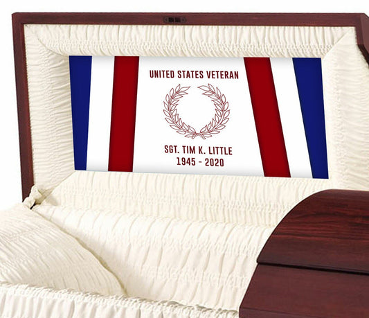 U.S. Veteran Personalized Casket Panel Insert - The Funeral Program Site