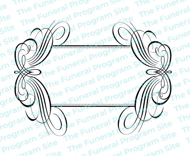 Vibrance Elegant Vector Flourish Border - The Funeral Program Site