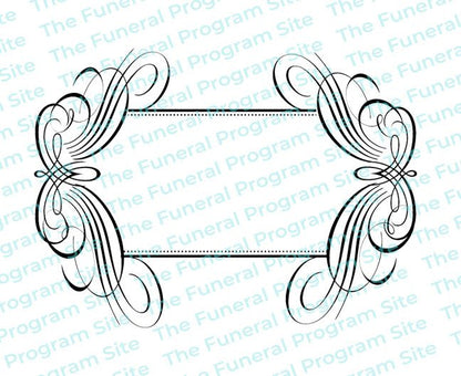 Vibrance Elegant Vector Flourish Border - The Funeral Program Site