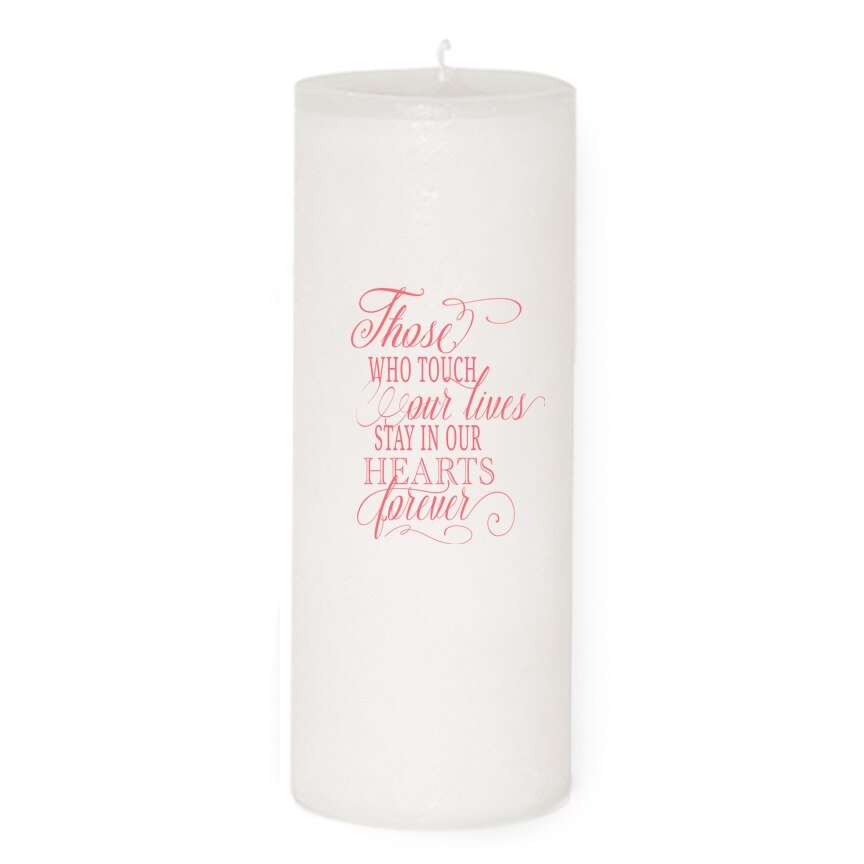 Victoria Personalized Wax Pillar Memorial Candle - The Funeral Program Site