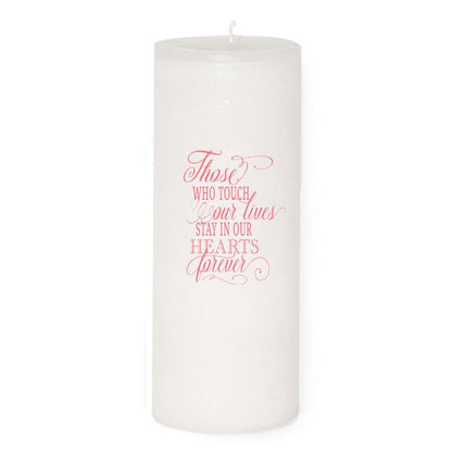 Victoria Personalized Wax Pillar Memorial Candle - The Funeral Program Site