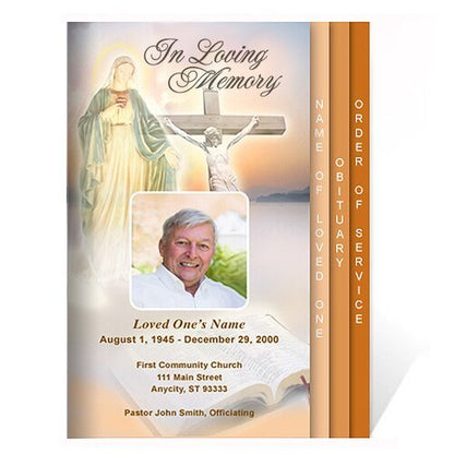 Vision 8 - Sided Graduated Program Template - The Funeral Program Site