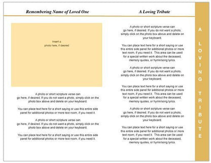 Vision 8 - Sided Graduated Program Template - The Funeral Program Site