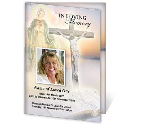 Vision A4 Funeral Order of Service Template - The Funeral Program Site