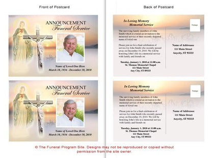 Vision Funeral Announcement Template - The Funeral Program Site