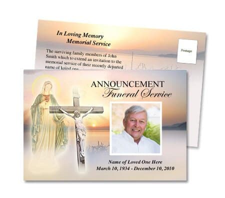 Vision Funeral Announcement Template - The Funeral Program Site