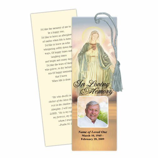 Vision Memorial Bookmark Template - The Funeral Program Site