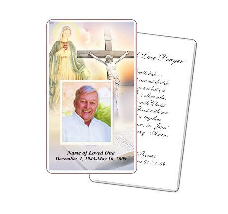 Vision Prayer Card Template - The Funeral Program Site