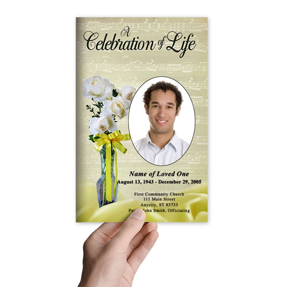 Vivace Funeral Program Template - The Funeral Program Site