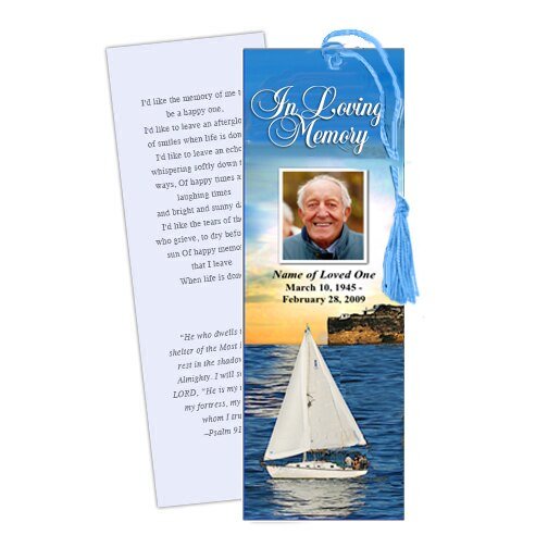 Voyage Memorial Bookmark Template - The Funeral Program Site