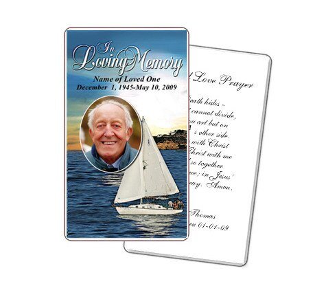 Voyage Prayer Card Template - The Funeral Program Site