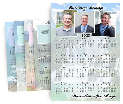 Waterscape Memorial Calendars Template Google Docs - The Funeral Program Site