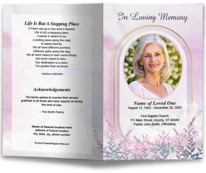 Archway Funeral Program Template – The Funeral Program Site