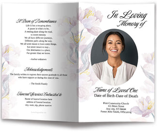 Botanical Florals Funeral Program Template (Easy Online Editor) – The ...