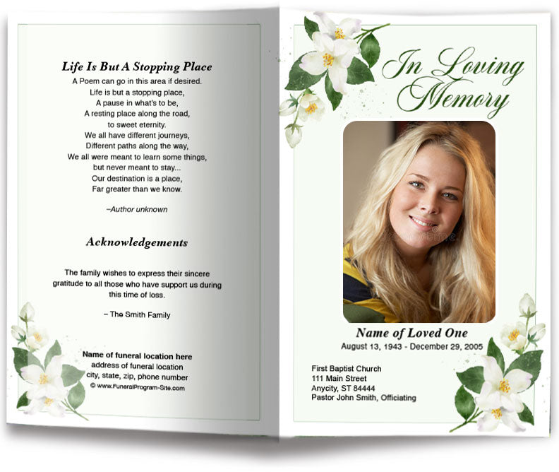 Belinda Funeral Program Template – The Funeral Program Site