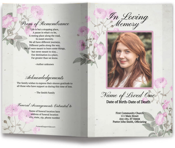 Delilah Funeral Program Template (Easy Online Editor) – The Funeral ...