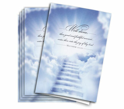 Well Done Funeral Program Paper (Pack of 25) - The Funeral Program Site