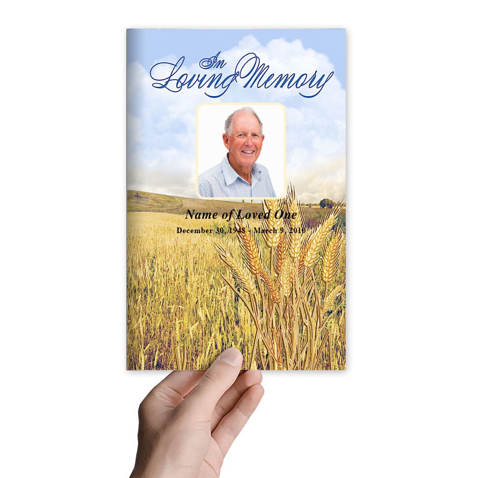 Wheat Funeral Program Template - The Funeral Program Site