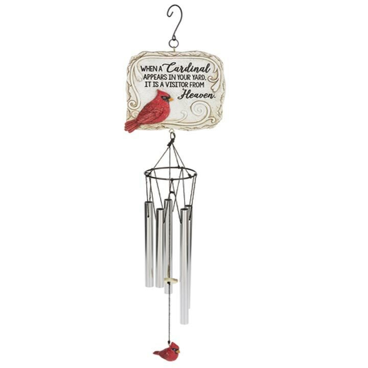 When A Cardinal Appears Garden Memorial Wind Chime - The Funeral Program Site