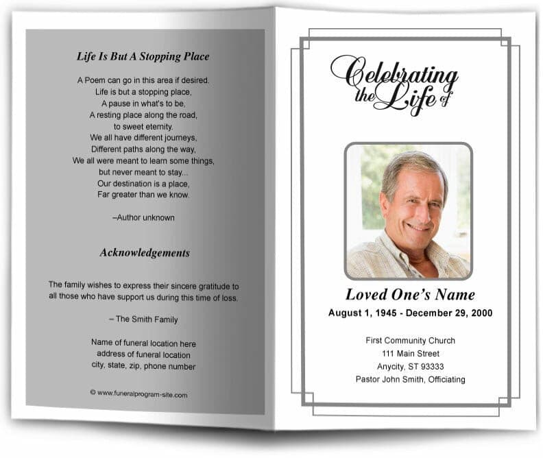 Windsor Funeral Program Template - The Funeral Program Site