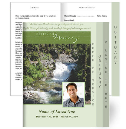 Winsome 8 - Sided Graduated Funeral Program Template - The Funeral Program Site