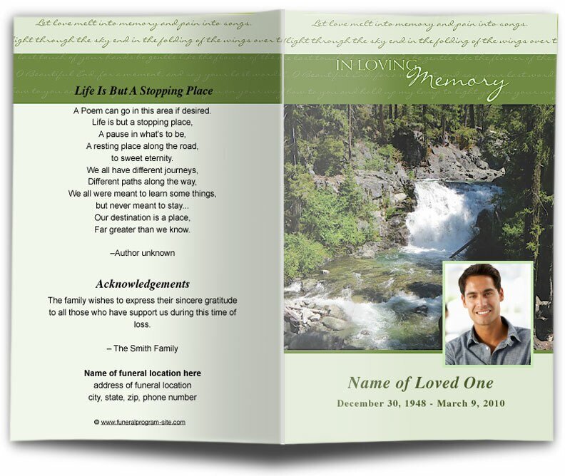 Winsome Funeral Program Template - The Funeral Program Site