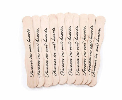 Wooden Fan Handles With Permanent Adhesive Strip (10 Pkg) - The Funeral Program Site