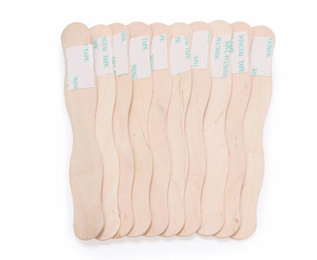 Wooden Fan Handles With Permanent Adhesive Strip (10 Pkg) - The Funeral Program Site