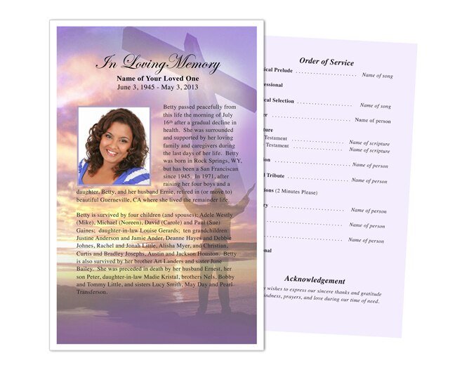 Worship Funeral Flyer Template - The Funeral Program Site