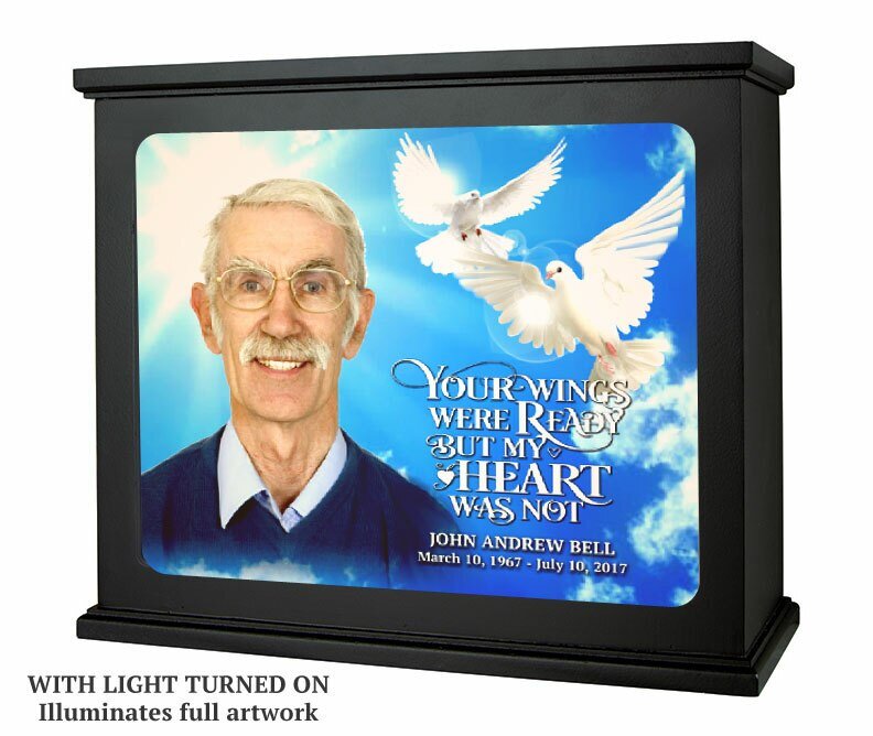 Your Wings Photo Light Box Memorial - The Funeral Program Site